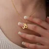 Collier ras du cou en acier inoxydable pour femmes, pendentif de Yoga Om, plaqué or, Aum Sanskrit Chakra, bijoux cadeau de fête des mères