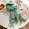 Schals Luxus Solide Kaschmir Decke Schal Warme Pashmina Winter Doppel Seite Verschiedene Farbe Schal Wraps Bufanda mit Quaste Echarpe 230925