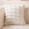 Pillow Thick Plush Cover 18x18 Throw Covers Cream Soft Decorative Pillows For Couch Sofa Bedroom Shell