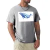 Polos pour hommes baleine à bosse bleu aquarelle peinture T-Shirt à manches courtes T-Shirt garçons t-shirts mignons hauts chemise hommes