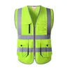 Other Men Woman High visibility safety vest work vest workwear safety red reflective vest construction vest with 230925