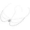 Bandanas Crystal Forehead Chain Tassel Hair Bridal Band Accessories Water Drop Shape White
