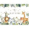 Stickers muraux dessin animé pour chambre d'enfants nordique girafe Lion éléphant Animal décor à la maison bébé chambre décoration décalcomanie