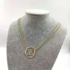 ネックレスValentian Nu Designer Luxury Fashion Women Letter Necklace Brass Seaterチェーン簡単に