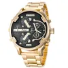 Men's Big Large Dial Watch New Fashion Individual Clock Steel Belt 7333 Quartz Watch Sports Business Hour T200113326y