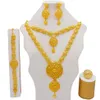 Kolczyki Naszyjnik 24K Dubai Gold Color Biżuteria