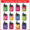 Nuovo originale Bang DE8500 Scatola monouso Vape Bobina a rete ricaricabile 8500 sbuffi Sigaretta elettronica 550mAh Batteria ricaricabile Baccelli preriempiti da 18 ml