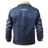 Men's Fur Jean Liner Cowboy Coat Thick Jacket Male Men Mens Winter 5XL Outwear Top Fashion Denim Warm Plus Trendy Jackets