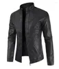 Men's Fur Leather Jacket VXO Brand Autumn Spring Casual Zipper Motorcycle Slim Mens Jackets And Coats