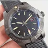 luxury mens watches sapphire 44mm steel bezel black nylon strap asia 2813 automatic mechanical fashion wristwatches282K