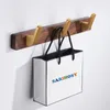 Handduksställen Sarihosy Walnut Gold Wall Hooks Hanging Coat Rack för badrum Kök sovrum Hallkläder Hållare Multi Hooks Handduk Rack 230926