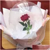 Other Event Party Supplies 50Pcs 20Inch 7.5Cm Wide Mouce Transparent Bobo Ballons Led Rose Balloon Bouquet Birthday Valentines Day Otoxy