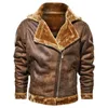 Men's Fur 2023 Jacket Plus Size Warm Padded Motorcycle Outdoor Cotton-padded Zipped