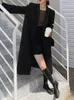 Misto lana da donna LANMREM Trench lungo stile coreano per donna Autunno solido con intaglio doppio petto Giacca a vento moda Streetwear 2 230925