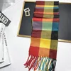 Autumn and winter children's plaid scarf imitation cashmere warm lengthening and thick boys and girls baby scarf