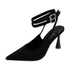 Dress Shoes Summer Fashion Baotou High-Haked Sandals Pointed Toe lege sexy dames singles woon-werkverkeer