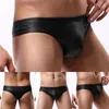 Mutande Sissy Pouch Mutandine Uomo Slip in ecopelle Sospensorio Perizoma Stretch Intimo Slip Hombre Lingerie sexy per il marito