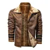 Men's Fur 2023 Clothing Winter Brown Coat Warm And Thickened Large Jacket Leisure Motorcycle Vintage Faux Men