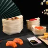 Louça descartável de madeira caiaque sushi tigela servindo bandeja tigelas pratos recipientes bandejas