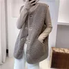 Chalecos de mujer 2023 Mujeres Chaqueta térmica de lana Espesar sin mangas para chaleco de lana grueso cálido Ajuste suelto V92