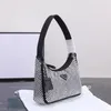 Designer-Umhängetasche, glitzernde Diamant-Handtasche, Canvas-Hobo-Taschen, hochwertige Kristall-Damen-Unterarmtasche, luxuriöse Handtaschen, modische Geldbörse, 23 cm große Damen-Clutch-Geldbörse