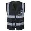 기타 SFVEST HI VIS VIZ Executive Vest 높은 가시성 작업 WAISTCOAT 반사 안전 상단 오렌지 옐로우 블루 230925