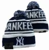 New York Beanie NY Beanies North American Baseball Team Side Patch Winter Wool Sport Knit Hat Skull Caps A7