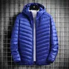 Heren Down Parkas Hoogwaardige heren Koreaanse modetrend Business Casual Elegant Simple Elite Workwear Kort lichtgewicht Hapleed Down Jacket Top L230926