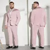 Ternos masculinos terno luz rosa blazers vestido de baile casamento completo fino ajuste jaqueta define e casaco calça design