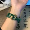 Schakelarmbanden Bloem Groen Enkele Cirkel Dubbele Armband Dames Chinees Om Boudoir Vriendin Buxus te sturen