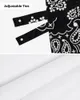 Curtain Black White Bandana Bohemia Short Window Adjustable Tie Up Valance For Living Room Kitchen Drapes