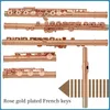 Wysokiej jakości flet fletowy francuski francuski 17 key z pudełkiem z pudełkiem