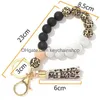 Nyckelringar 9 Färger Sile Leopard Keychain för Tassel Wood Beads Armband Keyring Women Accessories Drop Delivery SMycken DHVBH