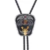 Pendant Necklaces Original Design Trapezoidal Grass Pattern Tiger Eye Stone Animal Bolo Tie