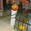Décorations de jardin Halloween citrouille décoration extérieure ornement fantôme fête cour tête méfait statue