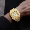 Full Diamonds Männer Designer Armbanduhren Männchen Luxus Zifferblatt 16mm Quarz Uhren NO277