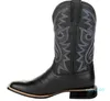 Western Cowboy Boots Motorcycle Riding Embroidery Outdoor Antiskid Pu Sewing Deep