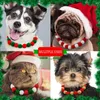 Одежда для собак, 10 шт., галстук-бабочка для собак, галстуки-бабочки, воротник, мяч, рождественское украшение, ожерелье с кошкой, подарок, маленькие, средние, большие принадлежности