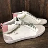 zapatillas de diseño de mujer dorada Italia marca dorada mid tobogán de zapatillas de zapatilla