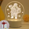 Décorations de Noël LED 3D Veilleuses Créer des cadeaux créatifs Lampes de chevet Lampes de bureau Lumières d'ambiance pour enfants Cadeaux de Noël Cadeau d'anniversaire 230926