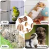 6st Set Pet Hamster Natural Wood Chewing Toys Chinchilla Cage Accessories Rabbit Toys Wood Dange Träningsrulle