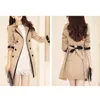 Women's Trench Coats Trench Coat For Women Autumn Casual Double Breasted Female Long Trench Coats Plus Size Casaco Feminino Ladies Windbreaker 230926