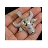 Bull Head Bling Hot Selling Jewelry Animal Face Fully Icy Handmade Charming D VVS Moissanite Diamond Pendant For Men