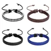 Bangle Moda Handmade Retro Pulseira De Couro Homens e Mulheres Tendência Multi Color Simples Pull Adjustment Hand Chain para Boy Girl