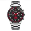 2022 Ny casual Sport rostfritt stål Fashion Quartz Watch 33 Mens Watches Top Brand Luxury Race Clock Luminous Relogio Masculino207f