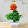 Decoratieve Bloemen 1PC Kunstplanten Ingemaakte Groene Bonsai Bloempot Tuindecoratie Outdoor Fake Plant Tienerkamer Decor Feesttafel