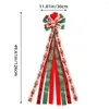 Decorazioni natalizie 1pc grande fiocco appeso albero di Natale Top ornamenti Bowknot 2024 anni Noel Navidad Party Home Decor Supplies