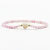 Bracelet perlé mode chaude A-Z coeur lettre initiale Bracelet femmes tempérament coloré pierre perle pour bijoux cadeau 230925