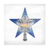 Dekoracje świąteczne 1PC Topper Star Dekoracja plastikowa 5 punktów pustej dekoracje