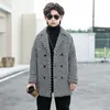 Coat 2023 Baby Boy Girls Woolen Jacket Long Double Breasted Warm Outwear Clothes Striped Spring Autumn Winter 414 Year P24 230926